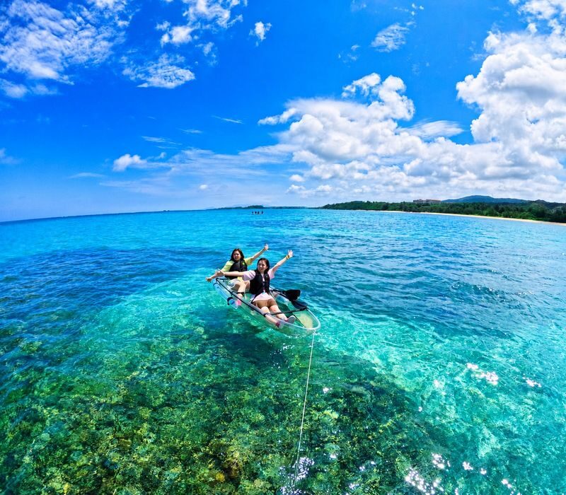 Okinawa: Sea walk experience with clear kayak in Onna Village (with GoPro filming) - Looking through the clear kayak in Onna Village