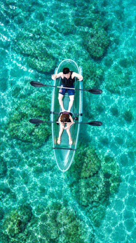 Okinawa: Sea walk experience with clear kayak in Onna Village (with GoPro filming) - A good first paddle, not a free-for-all