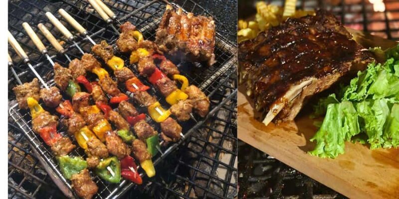 On Fire Night Cooking Class Pork Ribs ,Satay Balinese Recipe - An Inviting Outdoor Setting for a Night of Flavors