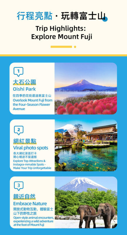 One-day tour of Fuji Safari Park, Oshino Hakkai, and Oishi Park - Oshino Hakkai: eight springs and a Fuji view