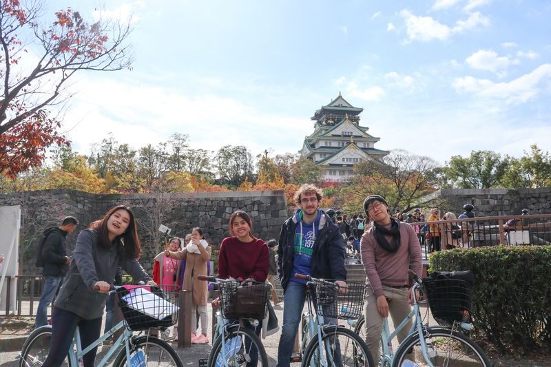 Osaka Castle & Local Neighborhoods 5h Bike Tour with Lunch - Tea house stop and the ride back