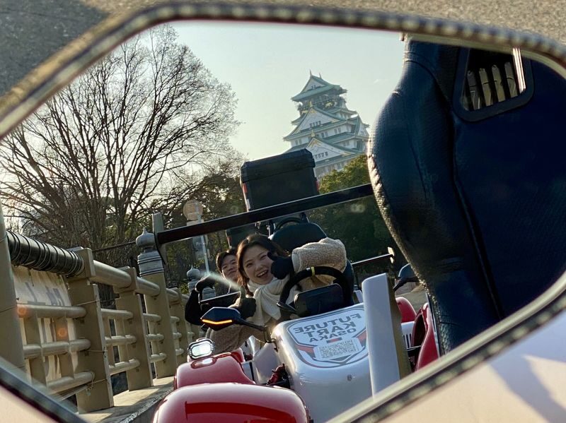 Osaka Electric Go-Kart Scenic City Tour for Sightseeing Lovers - The route toward Tsutenkaku