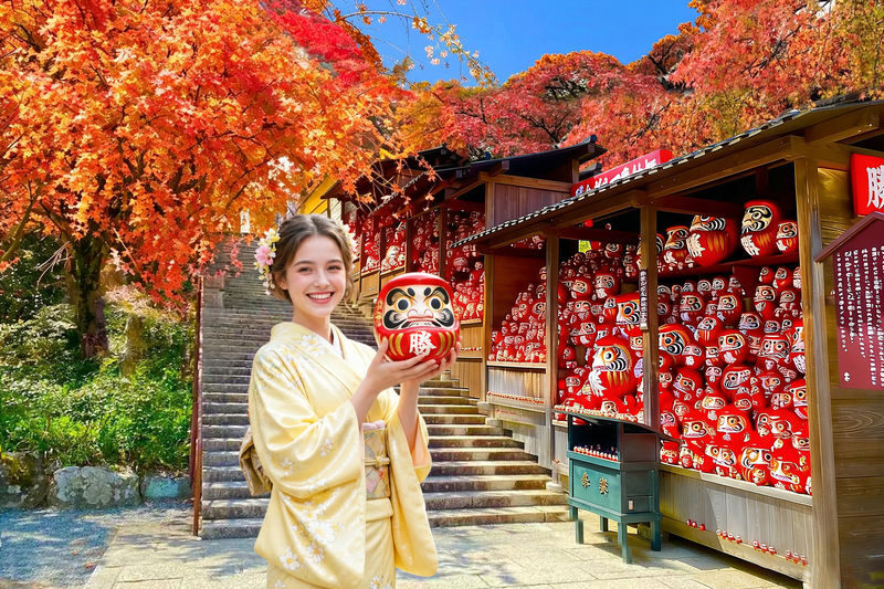 Osaka & Kyoto Scenic Spots One-Day Tour: Katsuoji Temple Prayer & Kinkaku-ji Temple Pilgrimage & Arashiyama Togetsukyo Bridge & Kimono Forest & Bamboo Grove Path & Nonomiya Shrine (Departing from Osaka or Kyoto) - At a glance