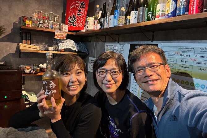 Osaka SAKE Tasting With Takoyaki DIY - Learning From the Sake Sommelier