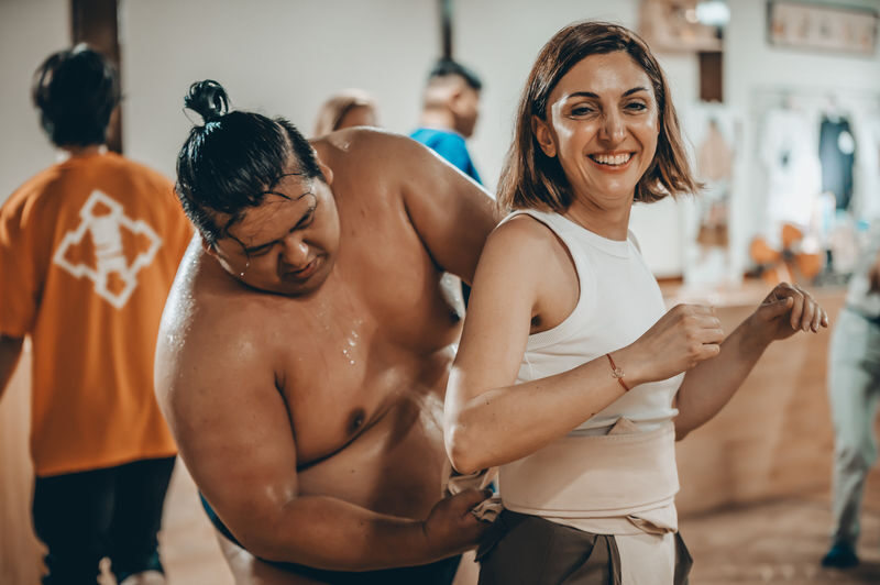 Osaka: Sumo Experience and Show: Ex-Pro Wrestlers & Ring Challenge - Your chance to try the mawashi