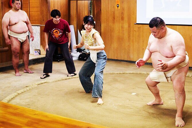 Osaka Sumo Experience with Live Show and Audience Challenge - Practical Details and Group Dynamics