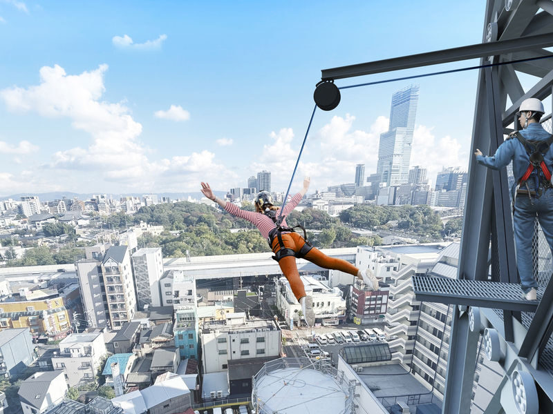 Osaka Tsutenkaku Tower Ticket - The Tower Slider: 10 seconds of fun