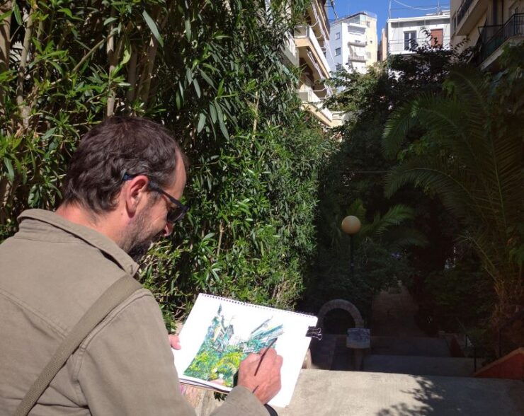 Outdoor Drawing Class in Modern Athens; Pangrati, Metz.. - Class Details