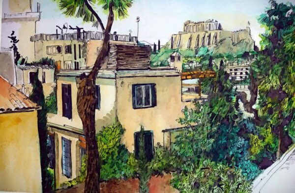 Outdoor Drawing Class in Modern Athens; Pangrati, Metz.. - Tour Directions