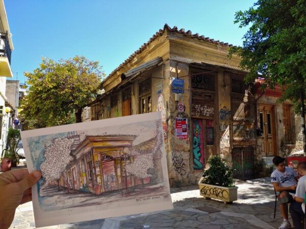 Outdoor Drawing Class in the Old Center of Athens - Weather Contingency