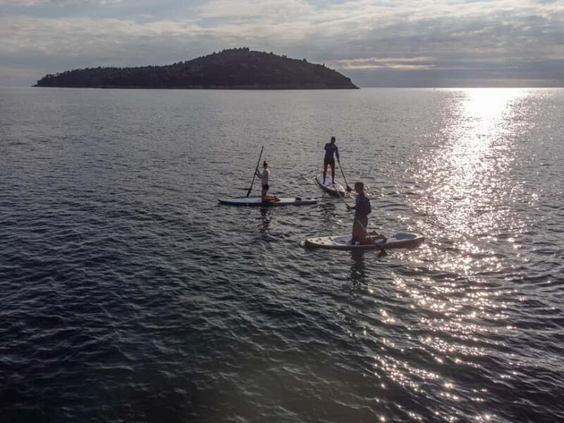 Paddleboard into the sunset from Lokrum Island in Dubrovnik - An Authentic Evening on the Water in Dubrovnik