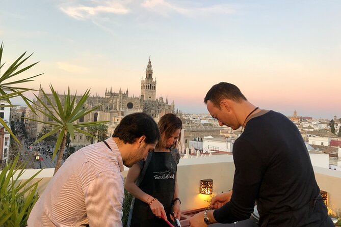 Paella Cooking Class on Rooftop With Sevilles Cathedral View - What To Expect