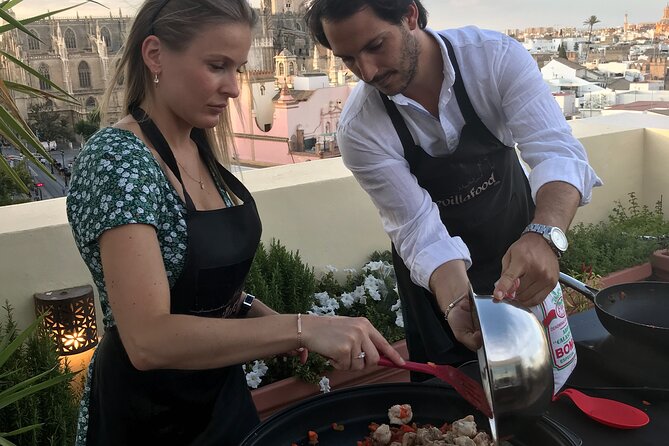Paella Cooking Class on Rooftop With Sevilles Cathedral View - Common Questions