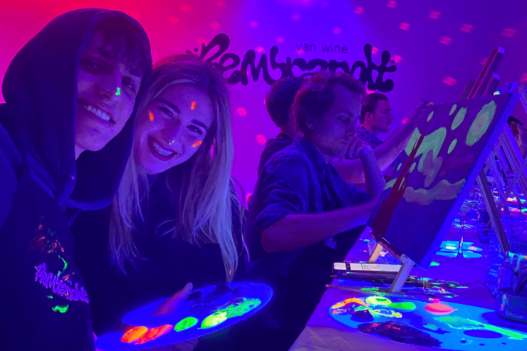 Paint and Sip in the Dark at Rembrandt Van Wine Amsterdam - Good To Know