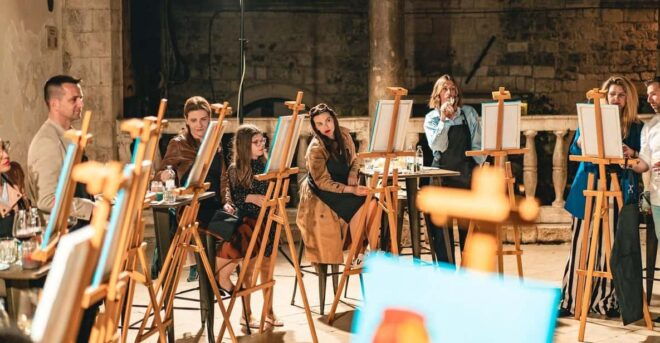 Paint & Sip: Unleash Your Creativity, One Glass at a Time! - Perfect Setting in Trogir