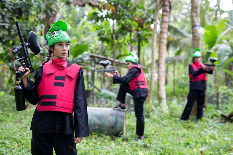 Paintball Experience in Ubud Bali with Optional Rafting or Quad Bike - A paintball game with room to add more