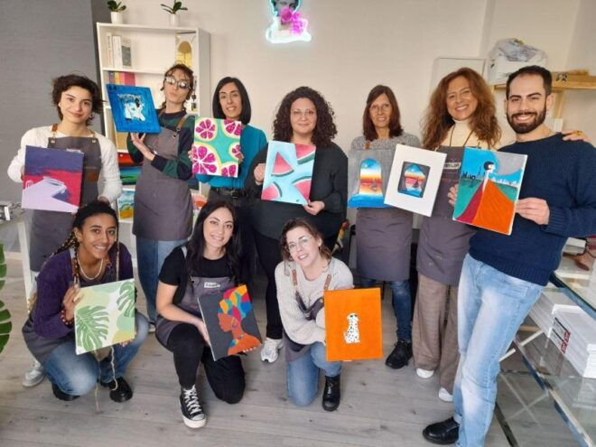 Palermo: Paint and Sip - Create a Painting and Sip Good Wine - Experience Description