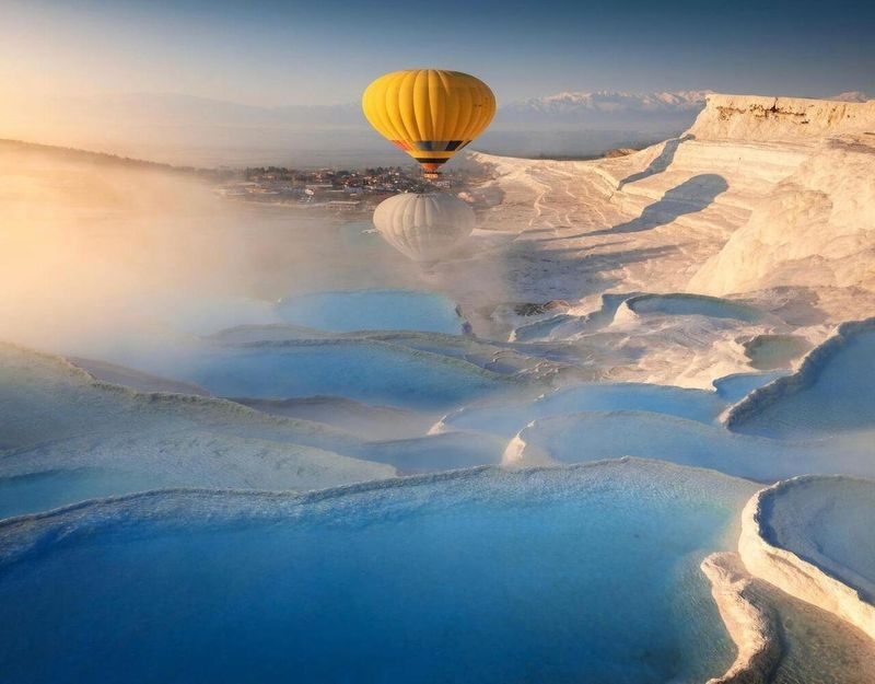 Pamukkale: Hot Air Balloon Flight with Hotel Pick Up - Sunrise brings the white terraces into view