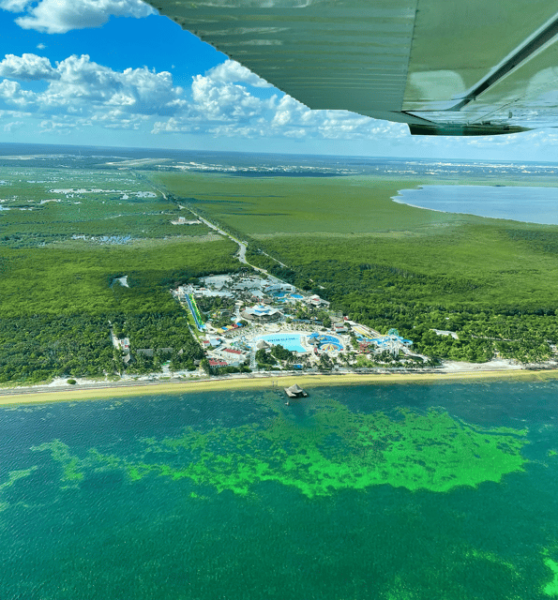Panoramic Flight to Cancun Hotel Zone and Isla Mujeres - Key Points of Interest