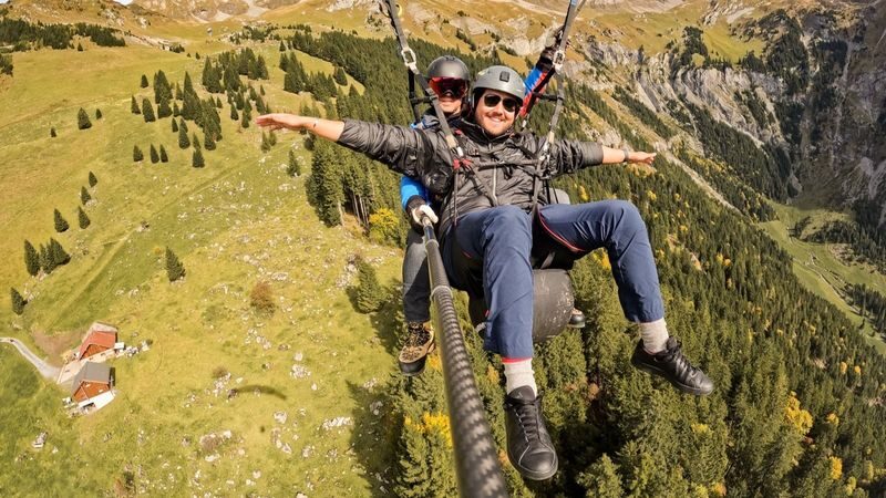 Paragliding Experience from Engelberg - From Brunni station to the takeoff slope