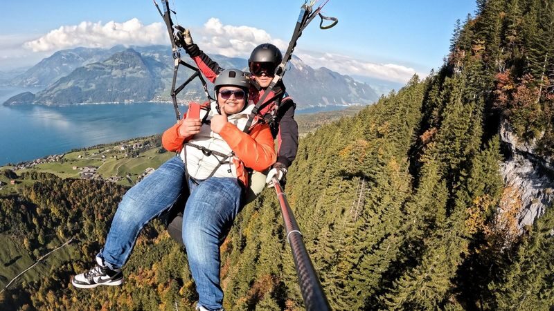 Paragliding Experience from Lucerne - What the flight feels like from above