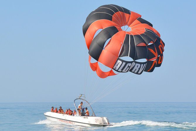 Parasailing from Vilamoura - The Dip and Landing