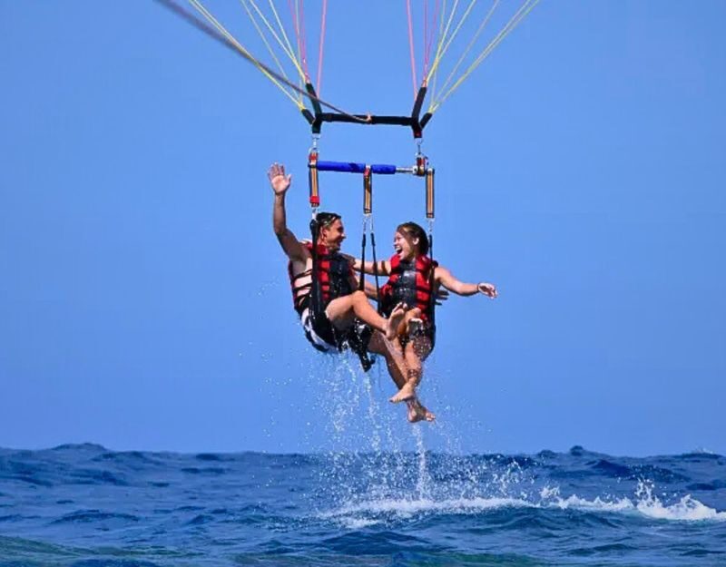 Parasailing in Oahu - The boat ride before takeoff