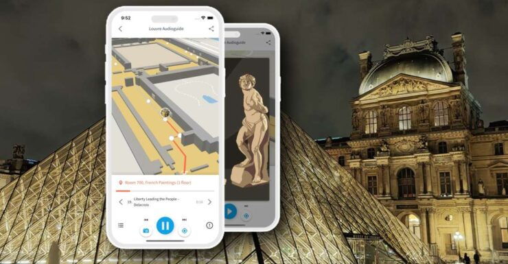 Paris: Audio Guide of the Louvre in French in Mobile App - Audio Guide Features