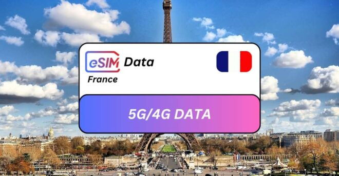 Paris: France Esim Roaming Data Plan for Travelers - Coverage Details