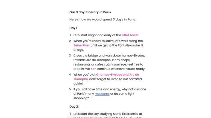 Paris: Self-Guided Audio Walking Tour & 3 Day Itinerary - Detailed 3-Day Itinerary