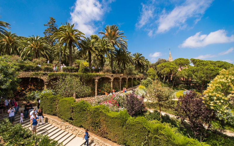 Park Guell and Gaudi House Museum Entry Ticket - Plan for the hill, the crowd and the clock