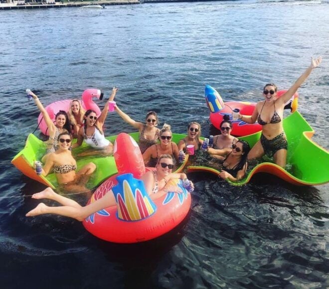 Party Pontoon Boat W/ Captain, Private up to 12ppl - Full Description of the Activity
