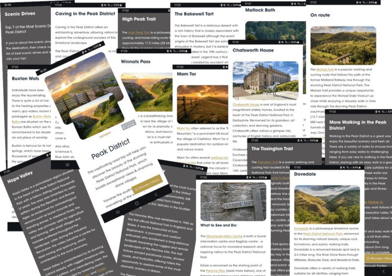 Peak District (Yorkshire): Online Road Trip Guidebook - Discovering the Peak District with a Digital Guide