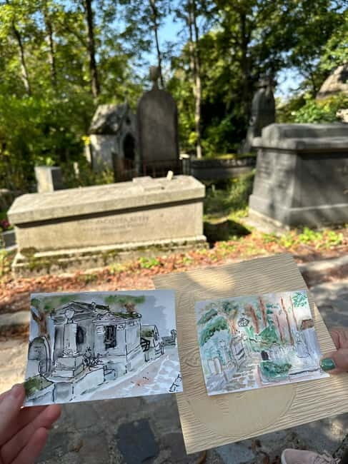 Père Lachaise Cemetery Watercolor Postcard Workshop in Paris - Exploring the Père Lachaise Cemetery Watercolor Postcard Workshop in Paris