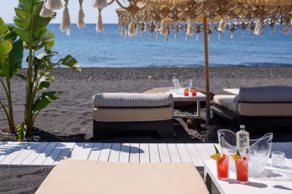 Perivolos Beach: Sun-Bed Experience FortyOne Bar Restaurant - Directions