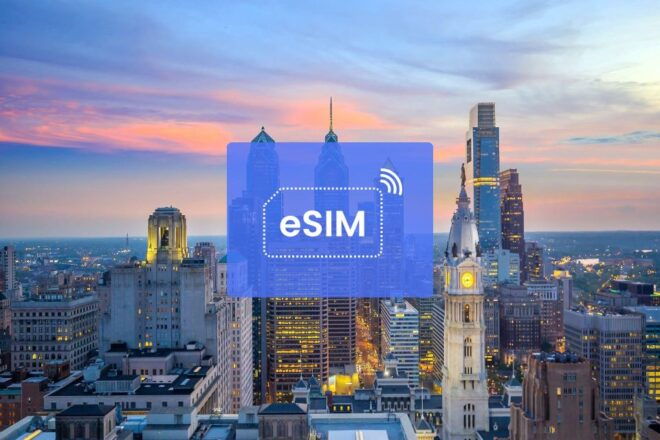 Philadelphia: Us/ North Americas Esim Roaming Mobile Data - Customizable Data Plans for Your Travel Needs