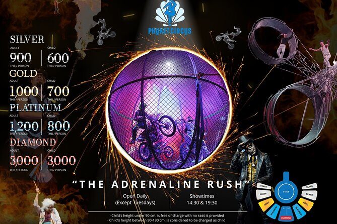 Phuket Circus : The Adrenaline Rush Show Tickets (Aqua Circus) - FAQ
