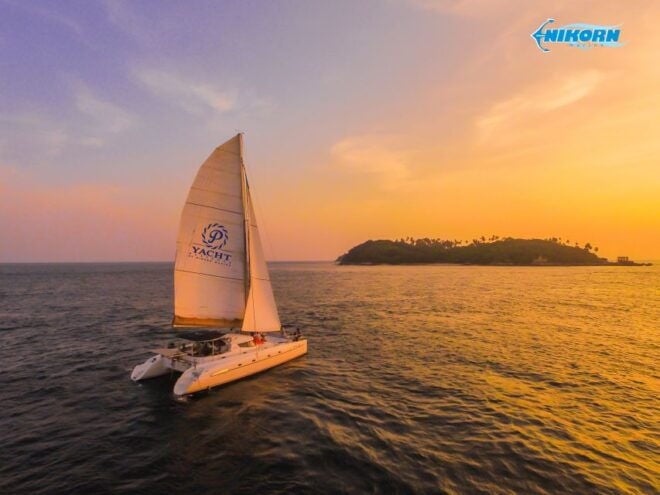 Phuket: Coral Island Day Trip and Sunset Dinner by Catamaran - Full Description