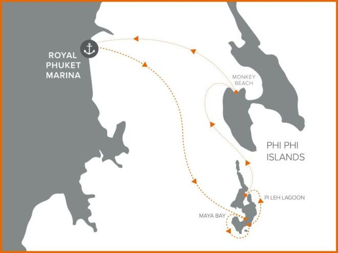 Phuket: Luxury Yacht Day Tour to Phi Phi Island & Maya Bay - Boarding and Departure