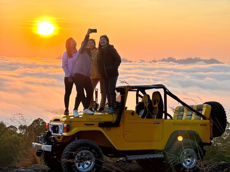 Pine Forest Mount Batur Sunrise Jeep With Photographer - A dark start in Kintamani