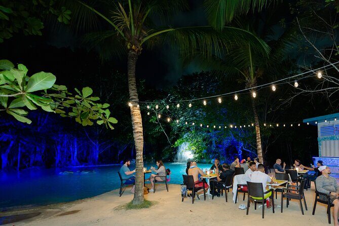 Polaris At Night, Waterfall Pool + Surf & Turf Dinner - Detailed Breakdown of the Itinerary