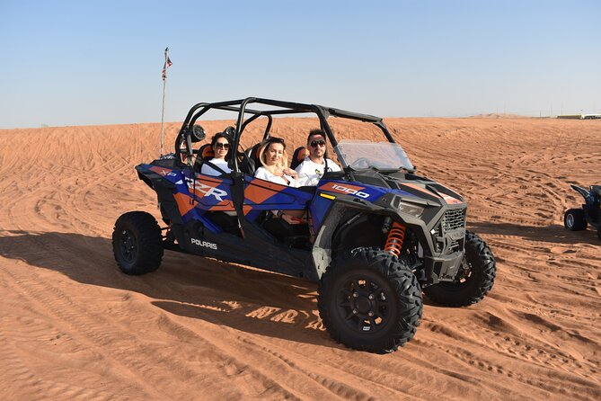 Polaris RZR 1000cc Self Drive 4 Seats Camel Ride and Sandboarding - Guarantee and Cancellation Policies