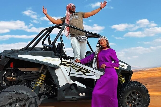 Polarize Dune Buggy 1000cc in Red Dunes Desert - Witness the Breathtaking Sunset Over the Desert