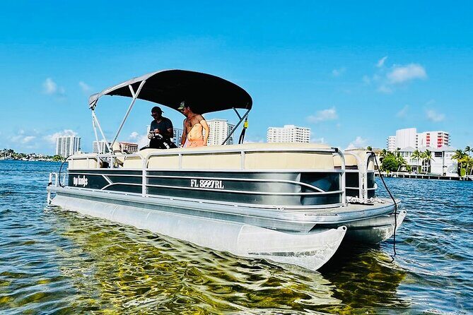 Pontoon Boat 26ft (12pp/115Hp) - Hollywood - FLL - SunBoat rental - Exploring Hollywood’s Waterways on a 26ft Pontoon Boat