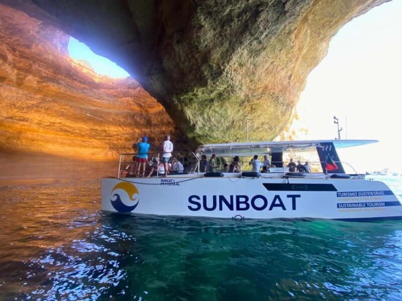 Portimao: SUNSET Benagil Caves Tour | Eco Catamaran - Introduction: An Elegant Sunset Adventure