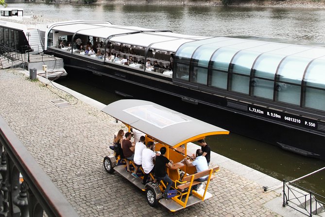 Prague: 1,5- Hour Beer Bike With Unlimited Czech Beer - Meeting Point and End Point
