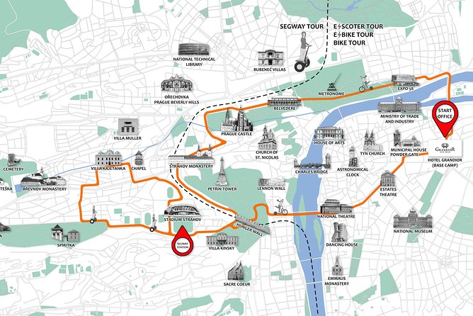 Prague Highlights Segway & E-Scooter Tour With Free Taxi Pick up - Additional Info