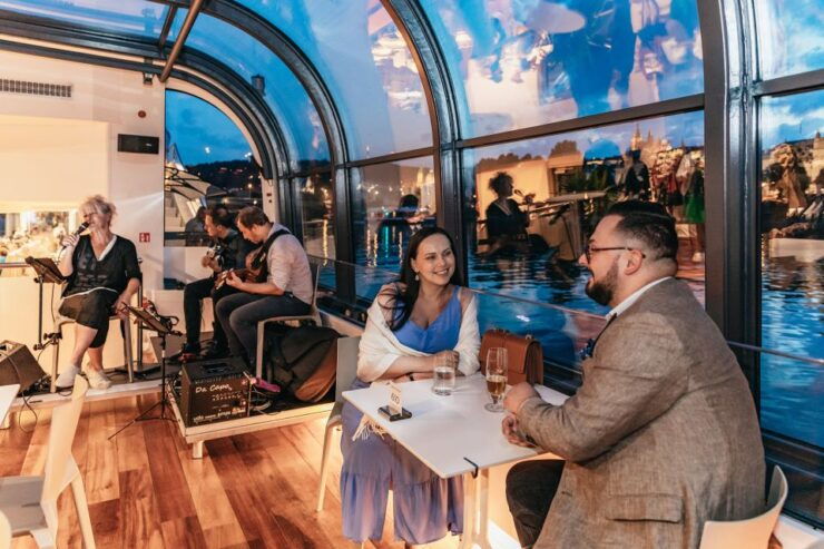 Prague: Sightseeing Dinner Cruise on Open-Top Glass Boat - Experience Highlights