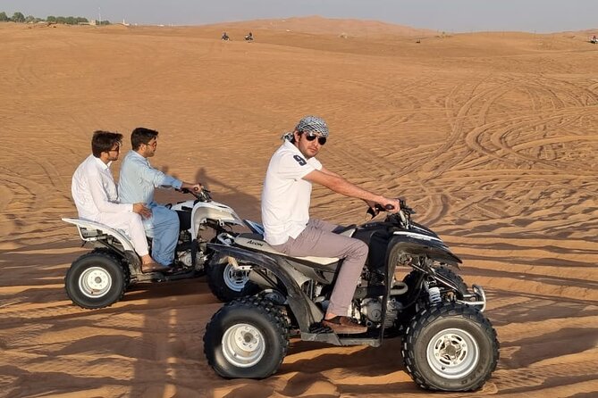 Premium Desert Excursion 1 Hour Quad Bike Camel Ride BBQ Dinner - Enjoy a Scenic Camel Ride
