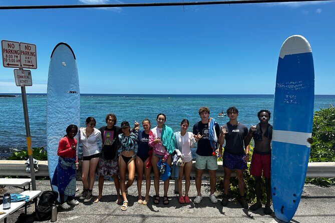 Premium group surf lessons- Konas Best Surf Lessons - The Experience: Surfing, Learning, and Fun